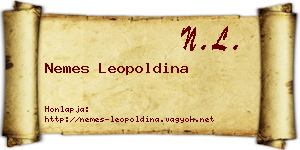 Nemes Leopoldina névjegykártya